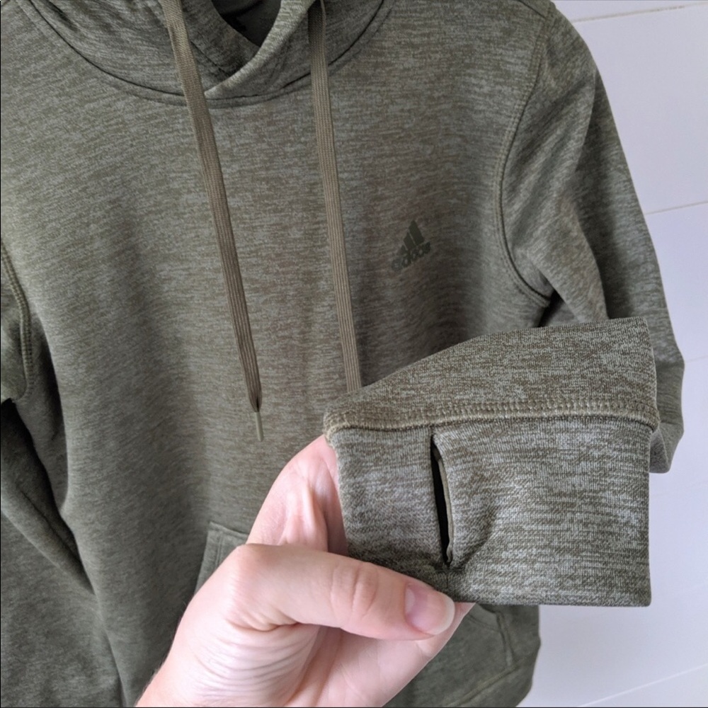 Adidas Climawarm Post Game Climawarm Hoodie Green View 3